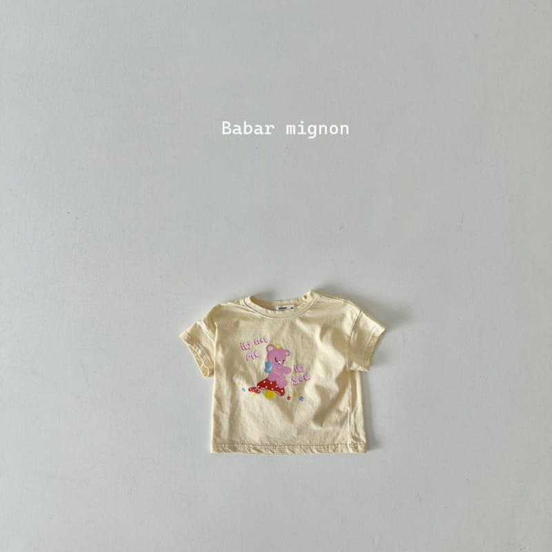Babar Mignon - Korean Children Fashion - #fashionkids - Mushroon Bear Tee - 4