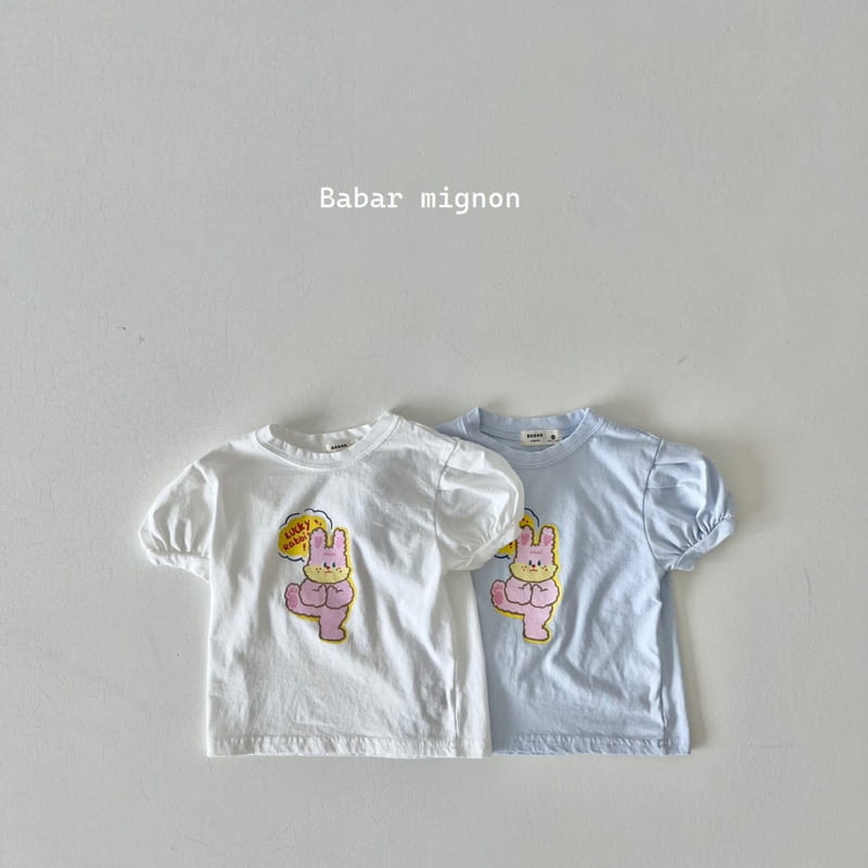 Babar Mignon - Korean Children Fashion - #kidsshorts - Luckey Rabbit Tee