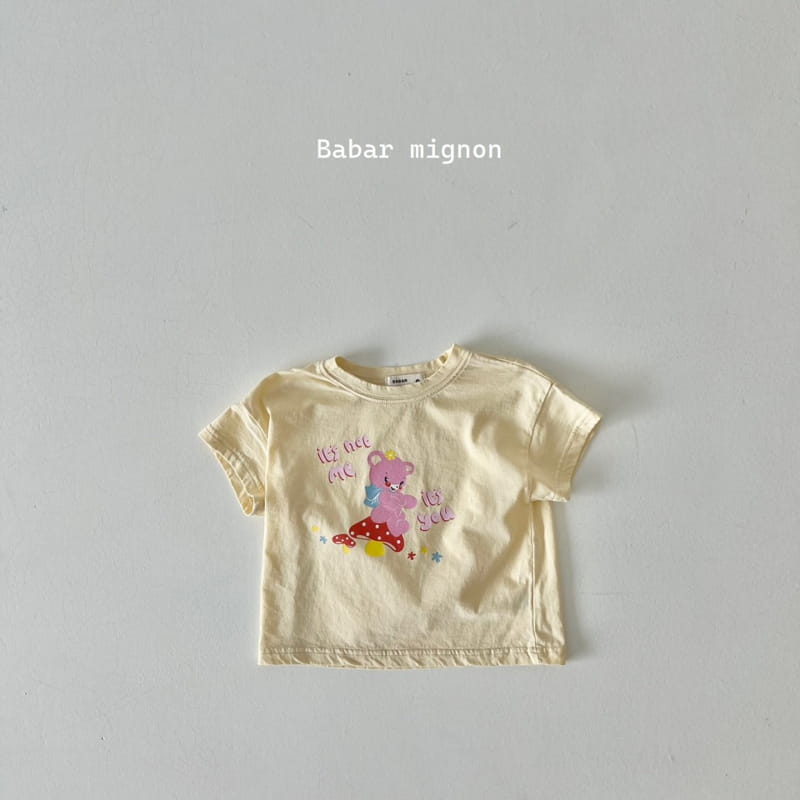 Babar Mignon - Korean Children Fashion - #kidsstore - Mushroon Bear Tee - 5