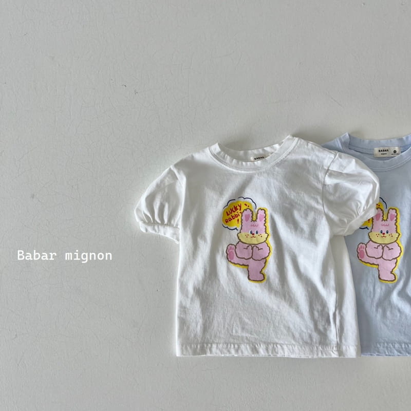 Babar Mignon - Korean Children Fashion - #kidsstore - Luckey Rabbit Tee - 2