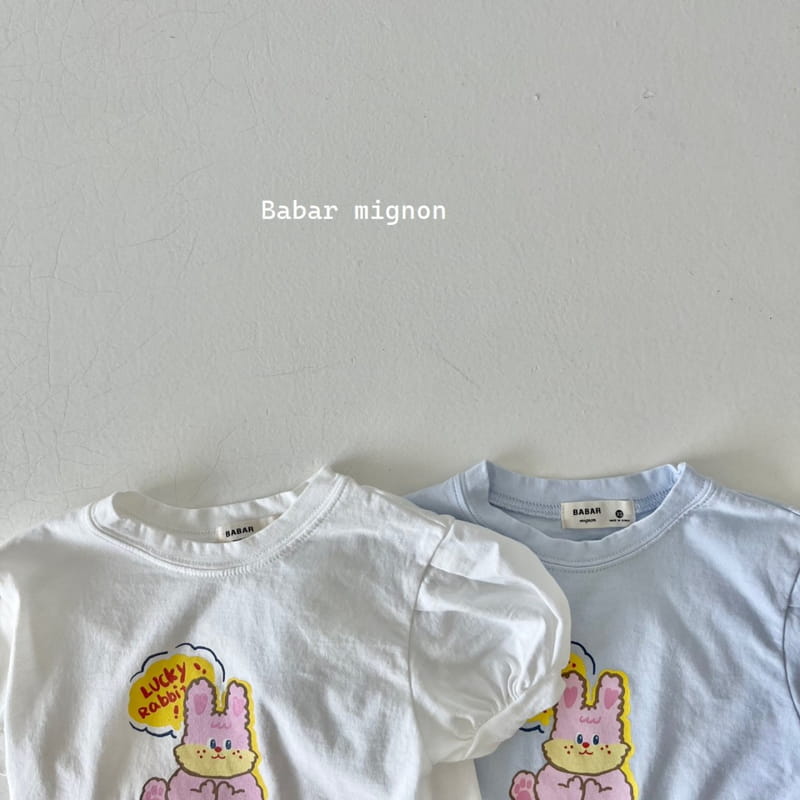 Babar Mignon - Korean Children Fashion - #kidzfashiontrend - Luckey Rabbit Tee - 3