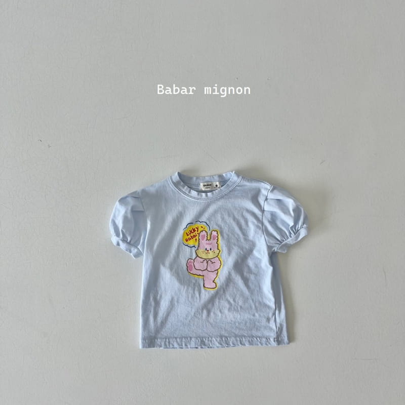 Babar Mignon - Korean Children Fashion - #littlefashionista - Luckey Rabbit Tee - 5
