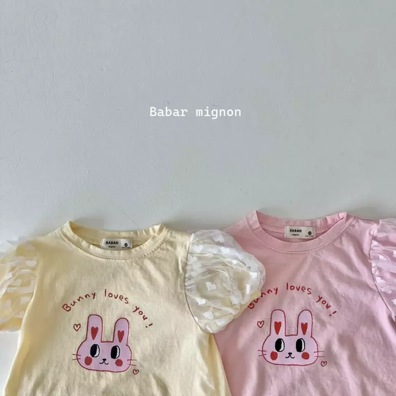Babar Mignon - Korean Children Fashion - #minifashionista - Love Rabbit Puff One-piece - 3
