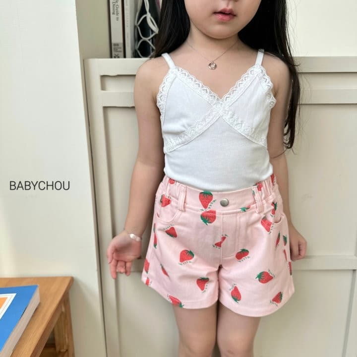 Babychou - Korean Children Fashion - #Kfashion4kids - Strawberry Shorts - 5