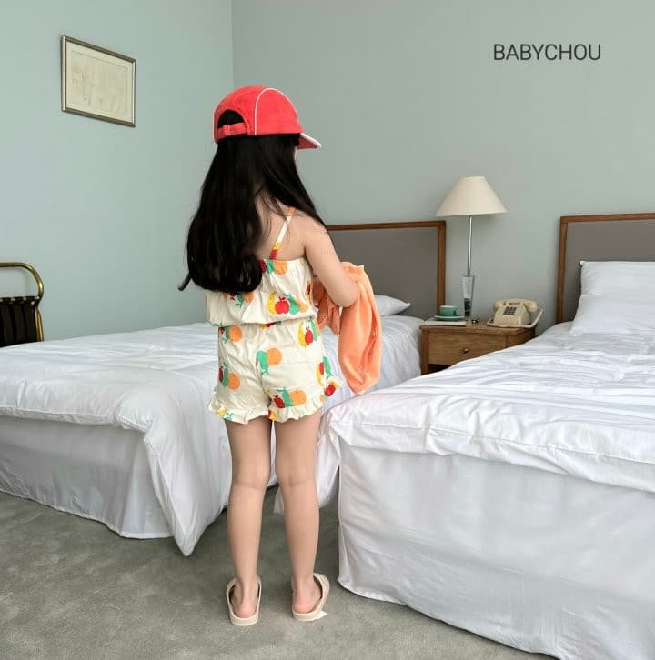 Babychou - Korean Children Fashion - #childofig - Fruit Top Bottom Set - 2