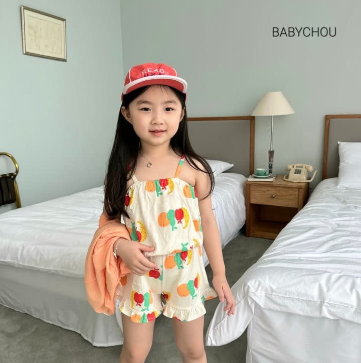 Babychou - Korean Children Fashion - #childrensboutique - Fruit Top Bottom Set - 3