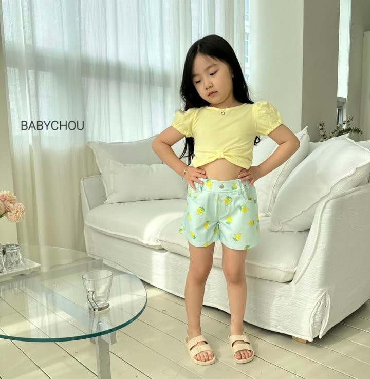 Babychou - Korean Children Fashion - #designkidswear - Shelly Crop Tee - 9