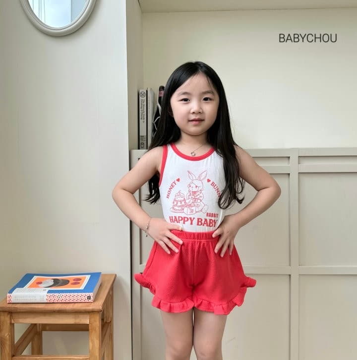 Babychou - Korean Children Fashion - #designkidswear - Honey Bunny Top Bottom Set - 3