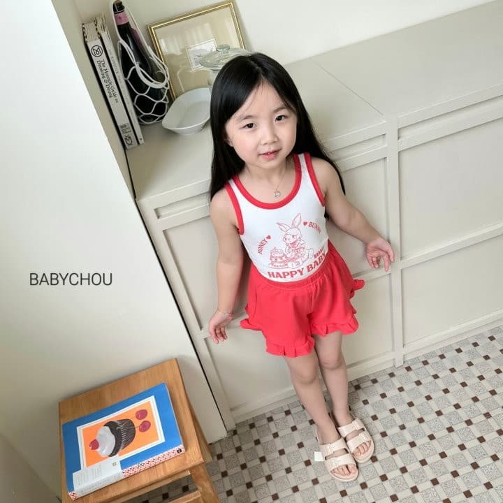 Babychou - Korean Children Fashion - #fashionkids - Honey Bunny Top Bottom Set - 5