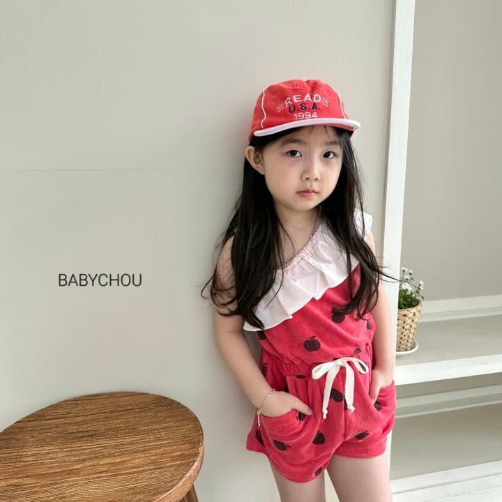 Babychou - Korean Children Fashion - #fashionkids - Apple Jumpsuit - 3