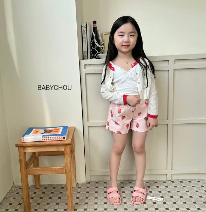 Babychou - Korean Children Fashion - #fashionkids - Strawberry Shorts