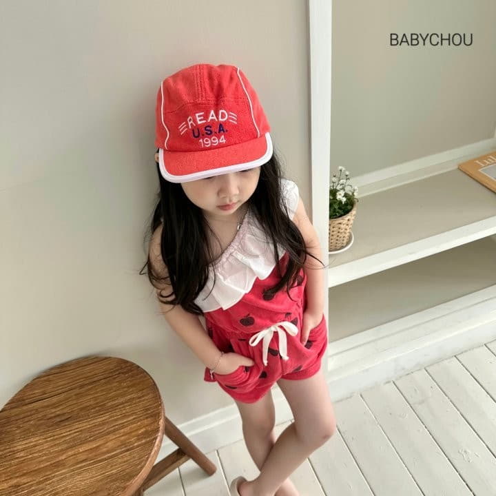 Babychou - Korean Children Fashion - #fashionkids - Apple Jumpsuit - 4