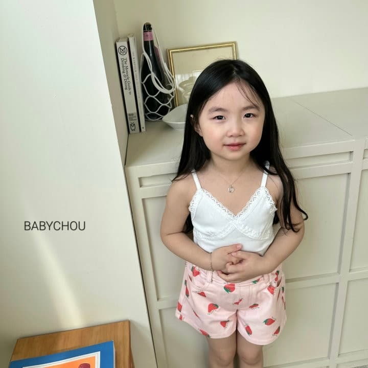 Babychou - Korean Children Fashion - #kidsshorts - Strawberry Shorts - 2