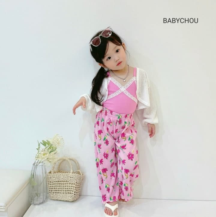 Babychou - Korean Children Fashion - #kidsshorts - Flower Pleats Pants