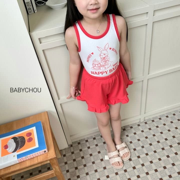 Babychou - Korean Children Fashion - #kidsstore - Honey Bunny Top Bottom Set - 7