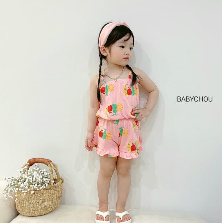 Babychou - Korean Children Fashion - #kidzfashiontrend - Fruit Top Bottom Set - 9