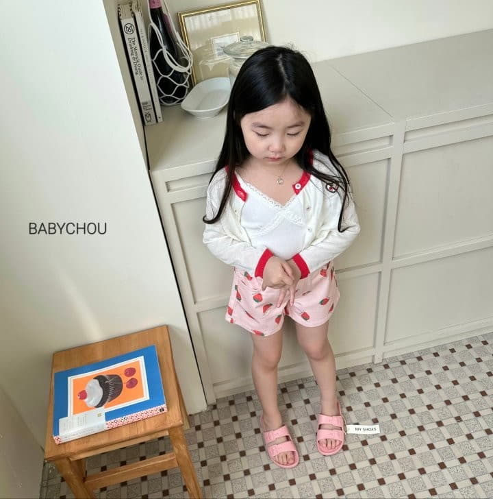 Babychou - Korean Children Fashion - #kidsstore - Strawberry Shorts - 4