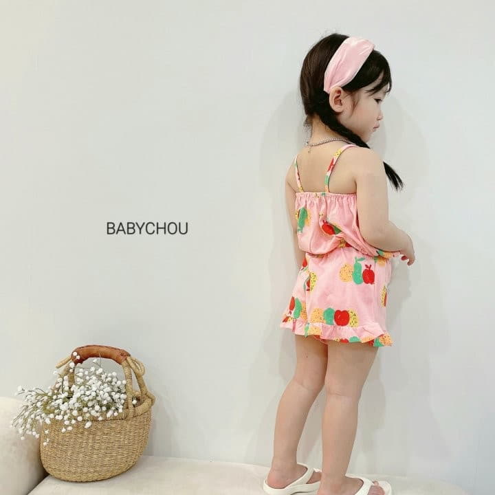 Babychou - Korean Children Fashion - #littlefashionista - Fruit Top Bottom Set - 11