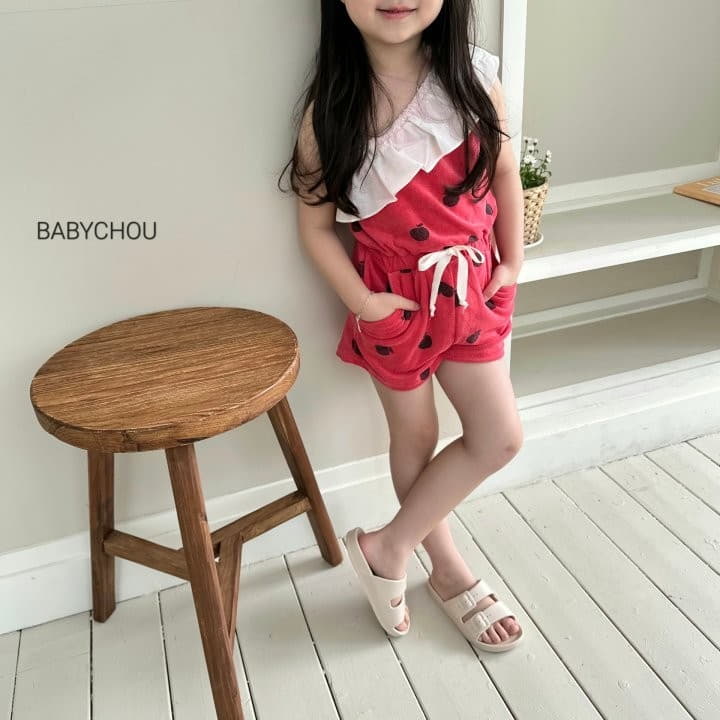 Babychou - Korean Children Fashion - #littlefashionista - Apple Jumpsuit - 8