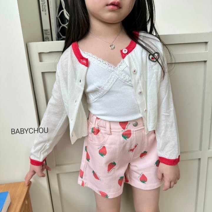 Babychou - Korean Children Fashion - #littlefashionista - Strawberry Shorts - 6