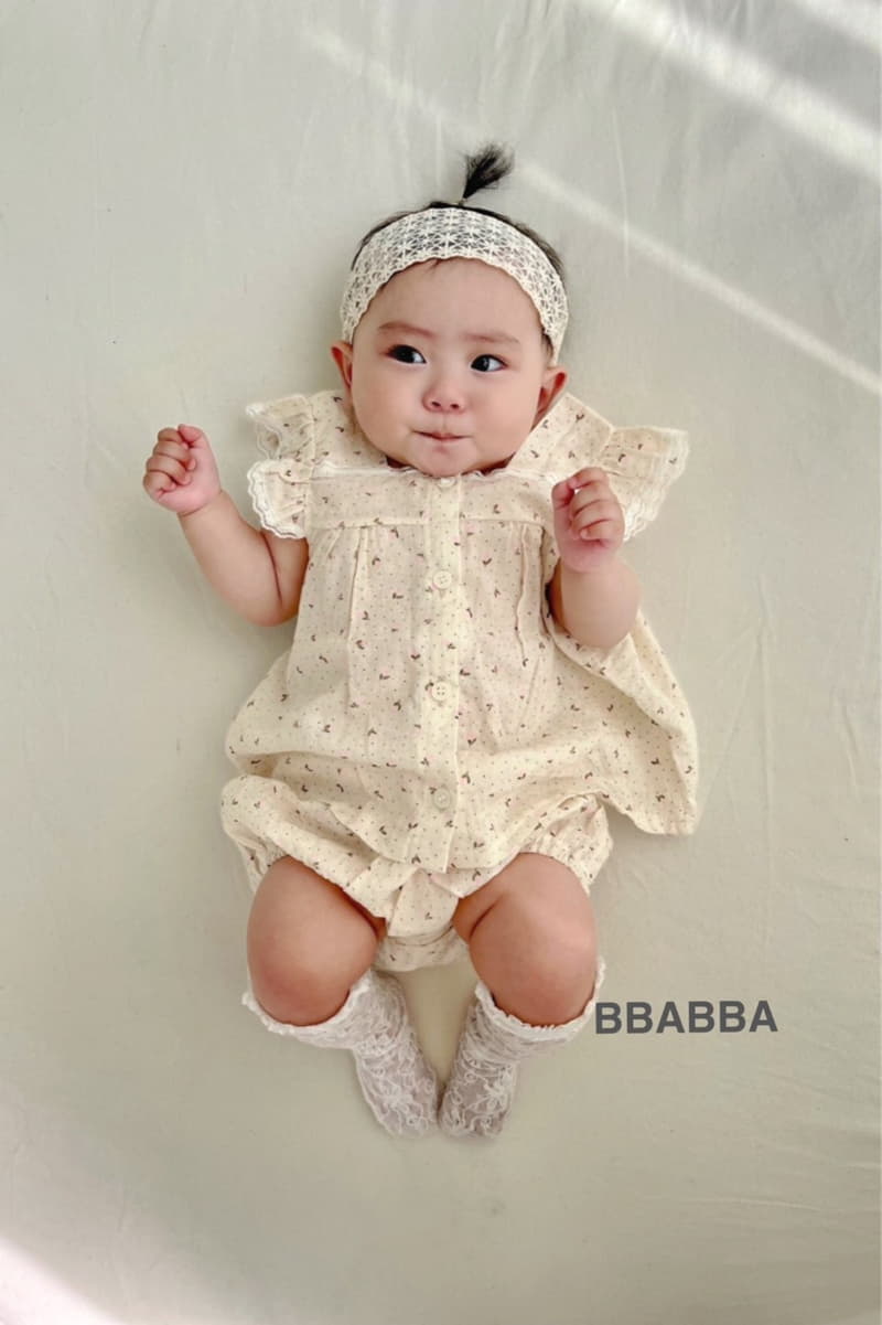 Bbabba - Korean Baby Fashion - #onlinebabyboutique - Baby Romantic Top Bottom Set - 2
