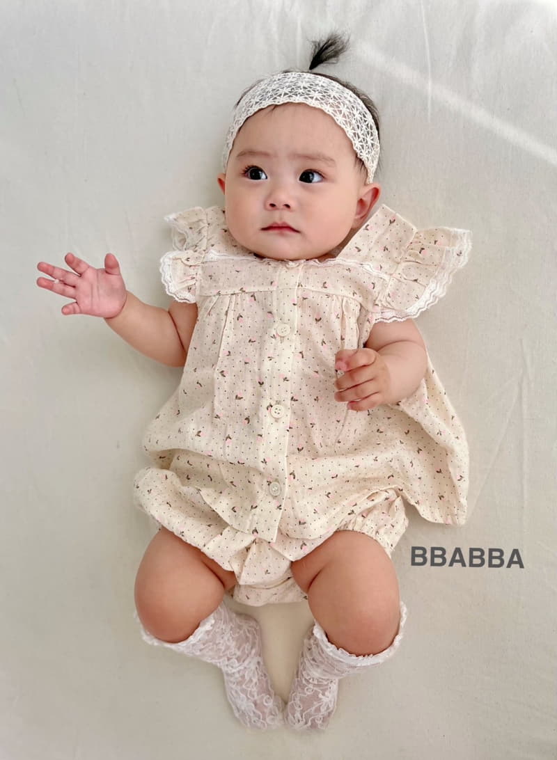 Bbabba - Korean Baby Fashion - #onlinebabyshop - Baby Romantic Top Bottom Set - 3