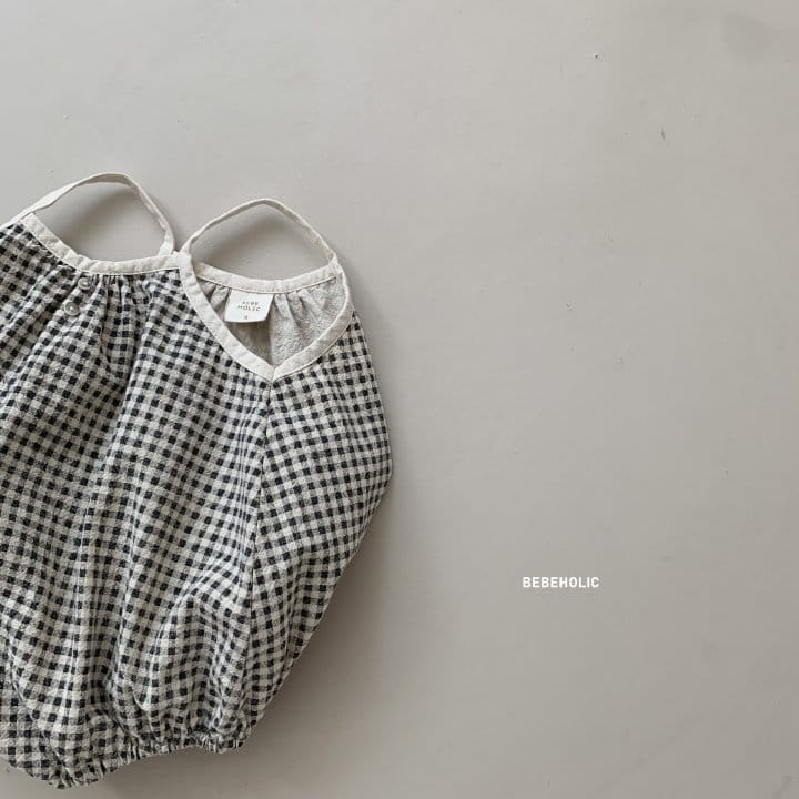 Bebe Holic - Korean Baby Fashion - #babyboutiqueclothing - Check Sleeveless Bodysuit - 12
