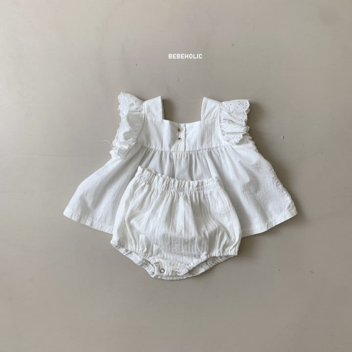 Bebe Holic - Korean Baby Fashion - #babyfever - Ink Top Bottom Set - 11
