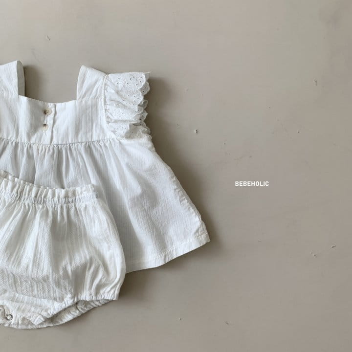 Bebe Holic - Korean Baby Fashion - #babygirlfashion - Ink Top Bottom Set - 12