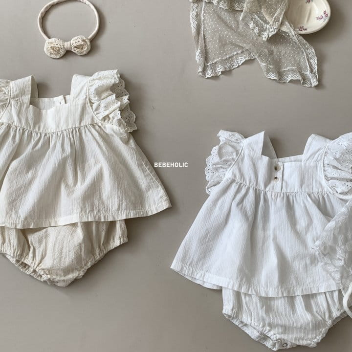 Bebe Holic - Korean Baby Fashion - #babyoutfit - Ink Top Bottom Set
