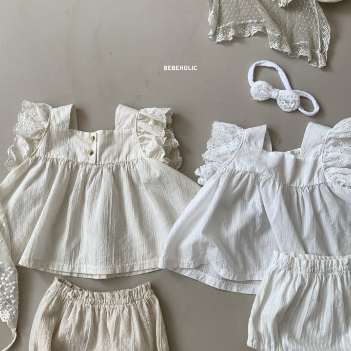 Bebe Holic - Korean Baby Fashion - #babyoutfit - Ink Top Bottom Set - 2