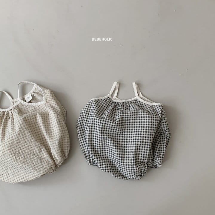 Bebe Holic - Korean Baby Fashion - #onlinebabyboutique - Check Sleeveless Bodysuit - 8