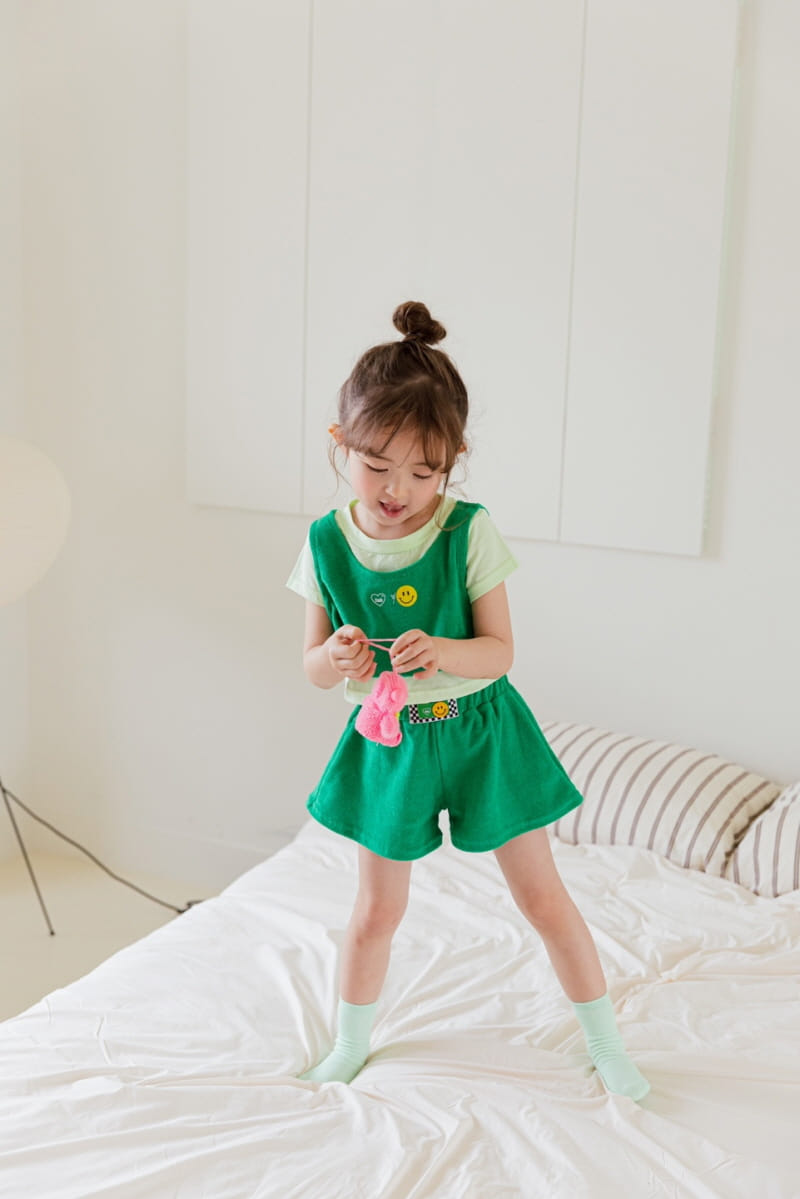 Berry Berry - Korean Children Fashion - #Kfashion4kids - Smile Towel Top Bottom Set - 9