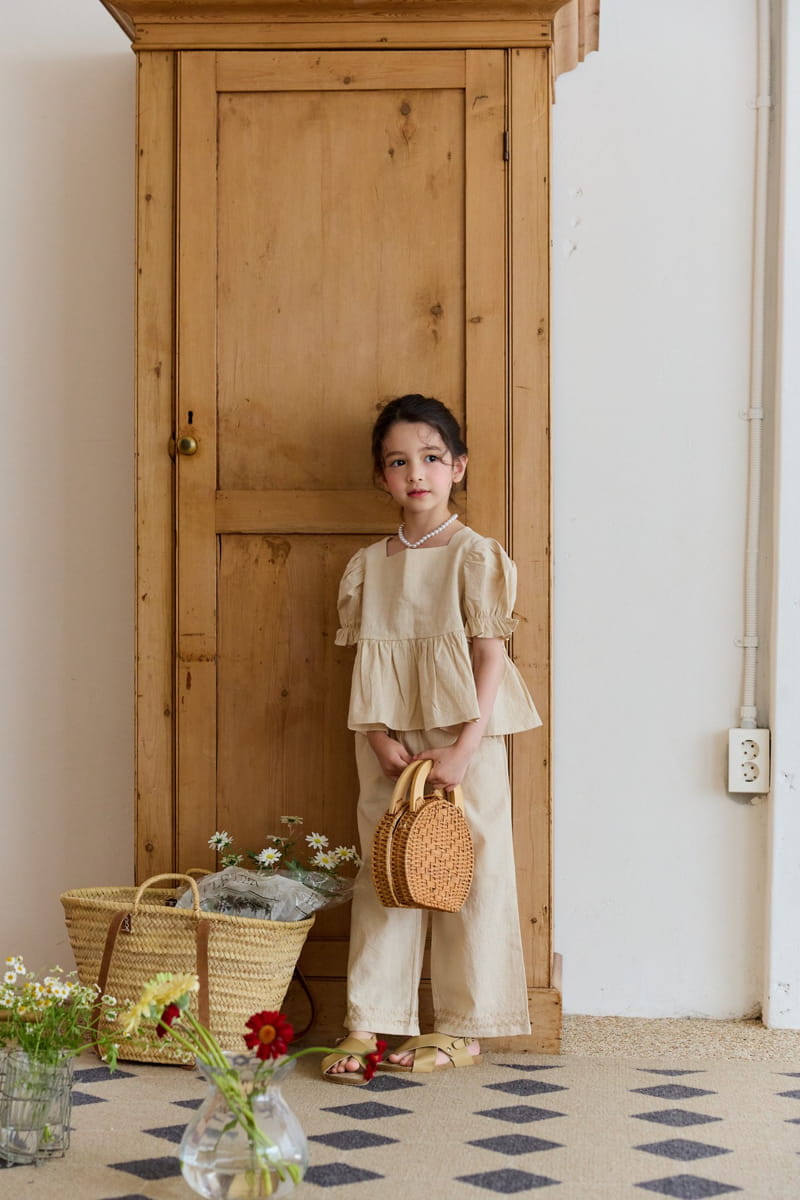 Berry Berry - Korean Children Fashion - #childrensboutique - Linen Wave Top Bottom Set