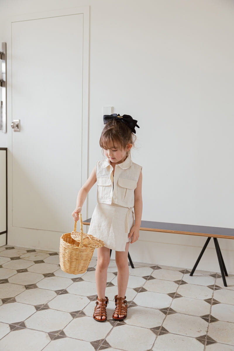 Berry Berry - Korean Children Fashion - #designkidswear - Linen VESt - 2