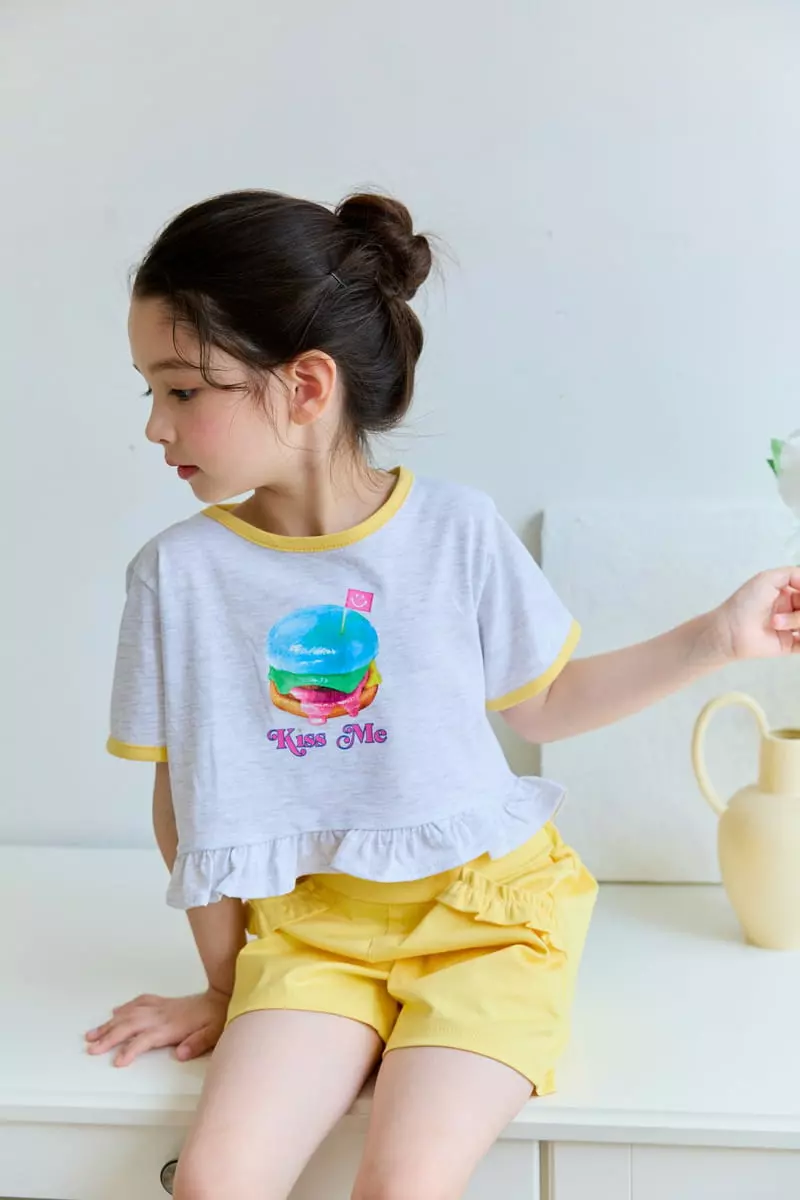 Berry Berry - Korean Children Fashion - #kidsshorts - Hamburger Tee - 7