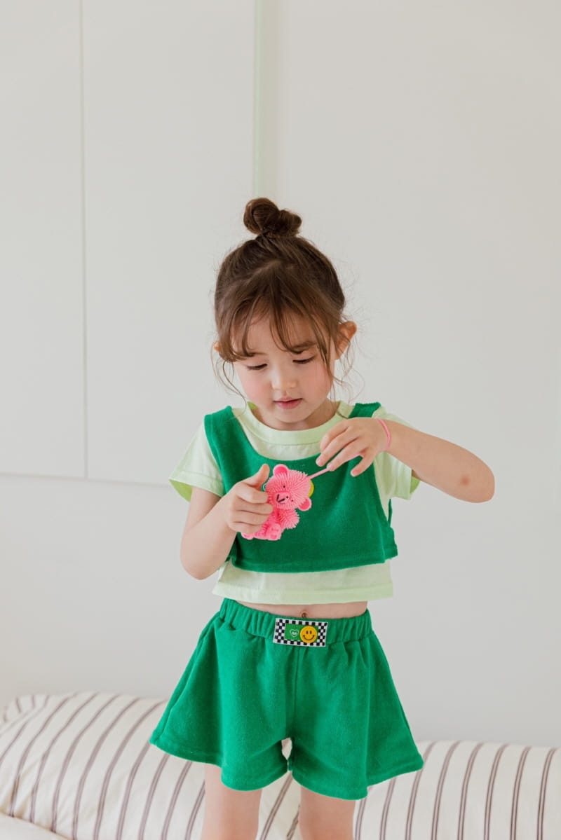 Berry Berry - Korean Children Fashion - #magicofchildhood - Smile Towel Top Bottom Set - 11