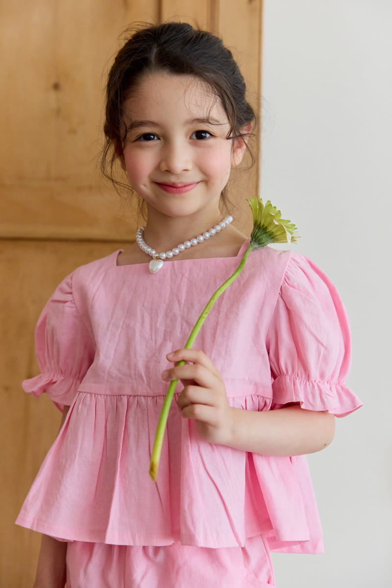 Berry Berry - Korean Children Fashion - #magicofchildhood - Linen Wave Top Bottom Set - 10