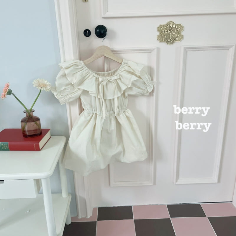 Berry Berry - Korean Children Fashion - #prettylittlegirls - Off Shoulder One-piece