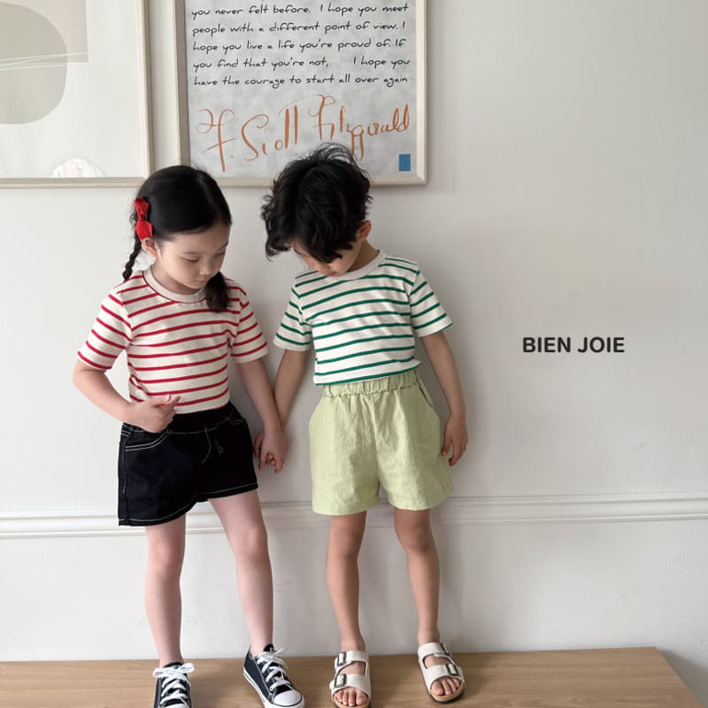 Bien Joie - Korean Children Fashion - #minifashionista - Cookie Stripes Tee - 6