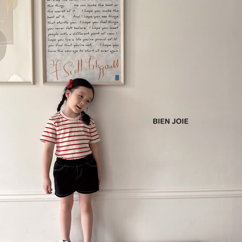 Bien Joie - Korean Children Fashion - #stylishchildhood - Cookie Stripes Tee - 10