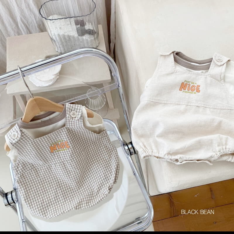 Black Bean - Korean Baby Fashion - #babyboutique - Just Bebe Dungarees Top Set