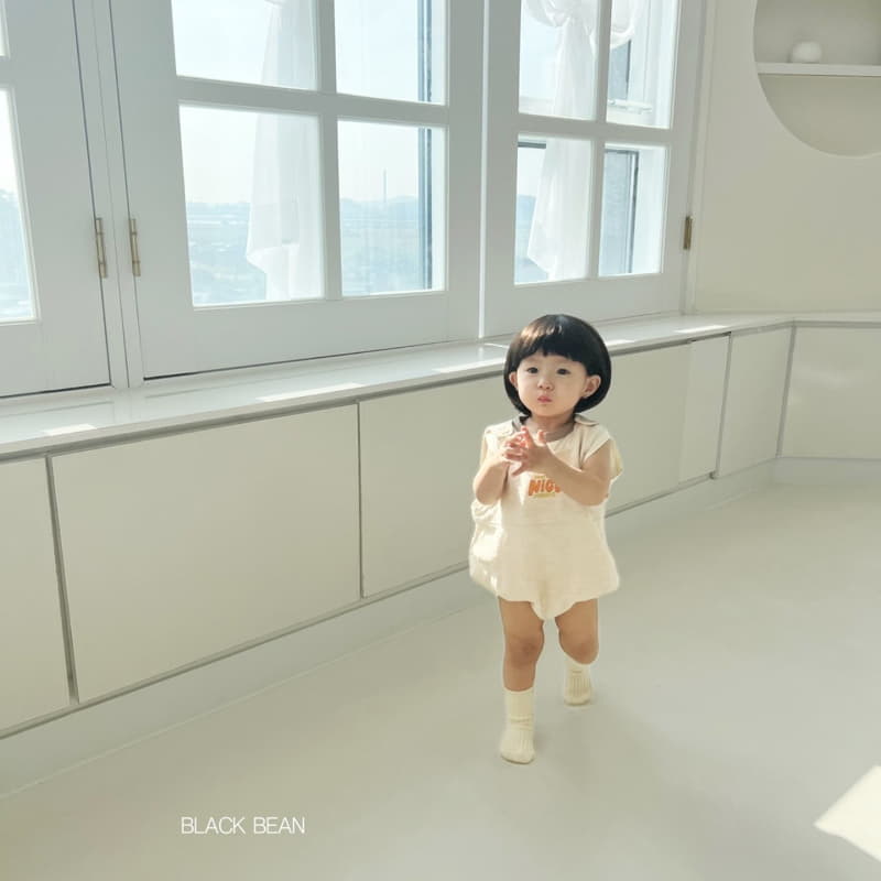 Black Bean - Korean Baby Fashion - #babygirlfashion - Just Bebe Dungarees Top Set - 6