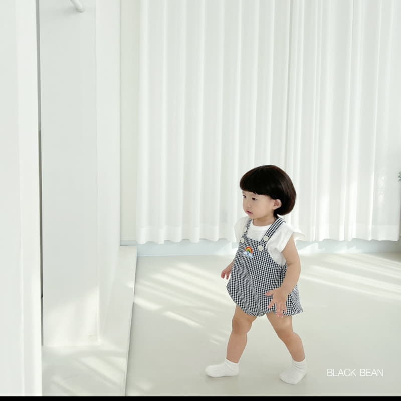 Black Bean - Korean Baby Fashion - #babygirlfashion - Carry Bebe Tee Dungarees Set