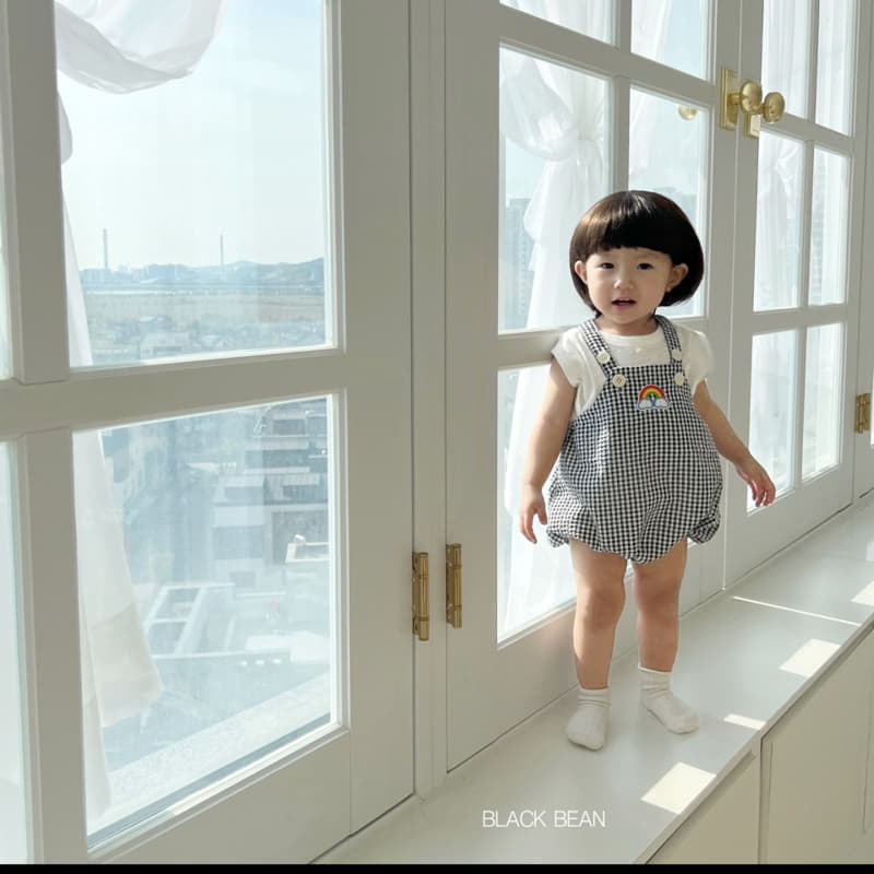 Black Bean - Korean Baby Fashion - #babylifestyle - Carry Bebe Tee Dungarees Set - 2