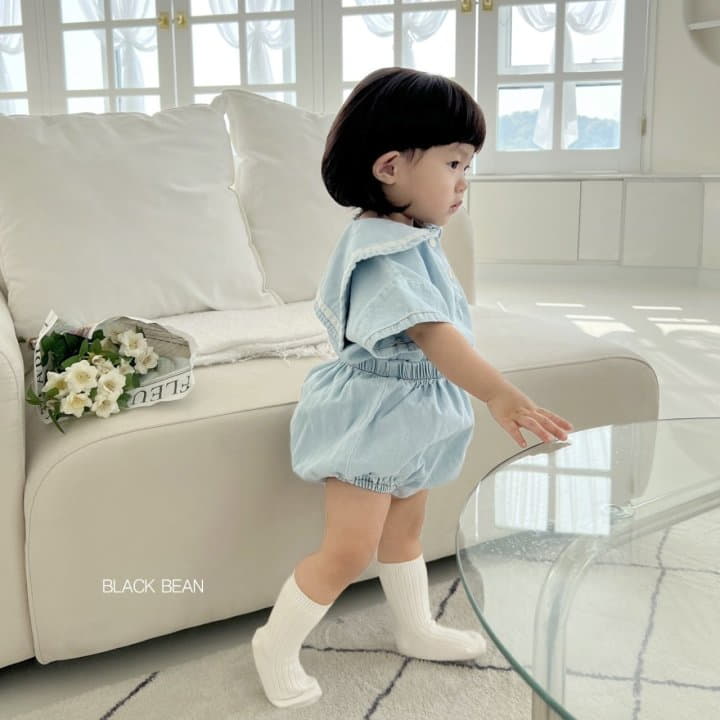 Black Bean - Korean Baby Fashion - #babyootd - Play Bebe Top Bottom Set