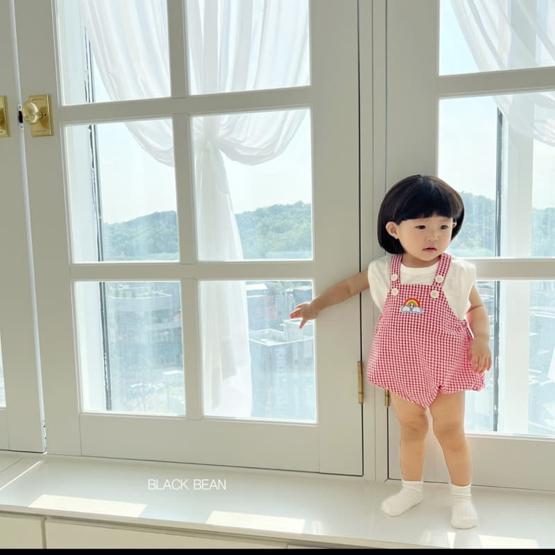 Black Bean - Korean Baby Fashion - #babyoninstagram - Carry Bebe Tee Dungarees Set - 4