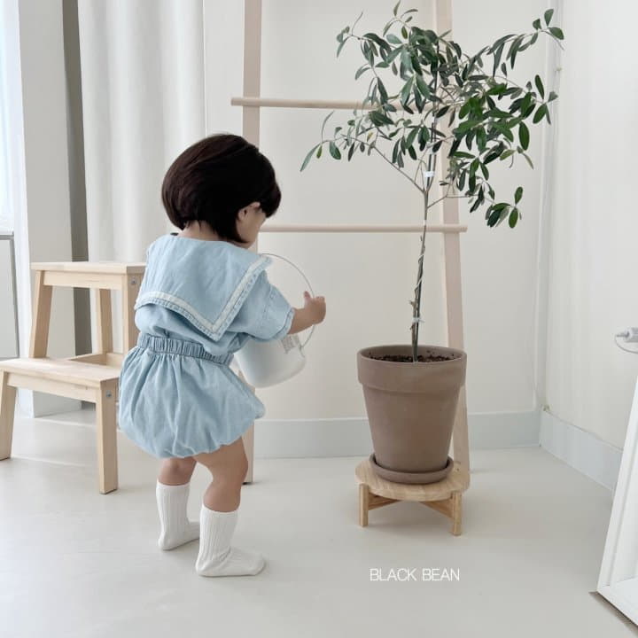 Black Bean - Korean Baby Fashion - #babyoutfit - Play Bebe Top Bottom Set - 2