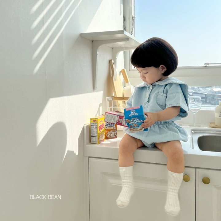 Black Bean - Korean Baby Fashion - #babyoutfit - Play Bebe Top Bottom Set - 3