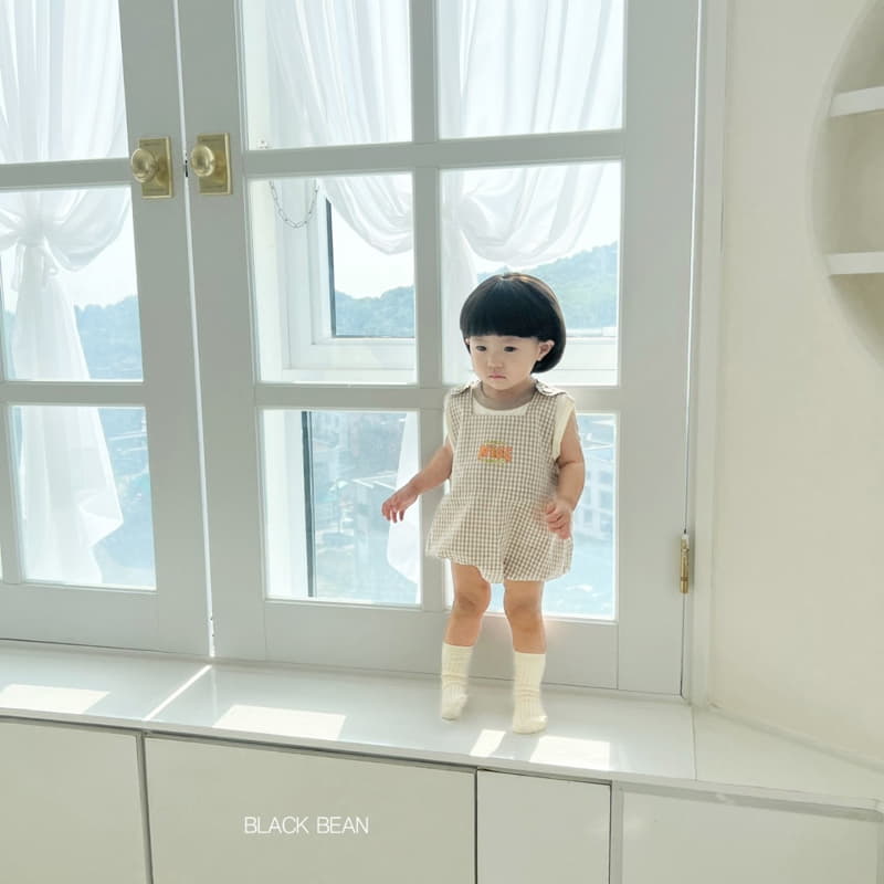 Black Bean - Korean Baby Fashion - #babyoutfit - Just Bebe Dungarees Top Set - 11
